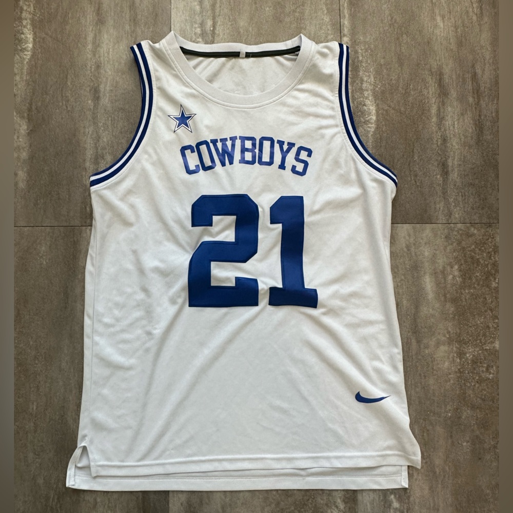 Dallas Cowboys Ezekiel Elliot Mens Tank Top Basketball Jersey - Size L